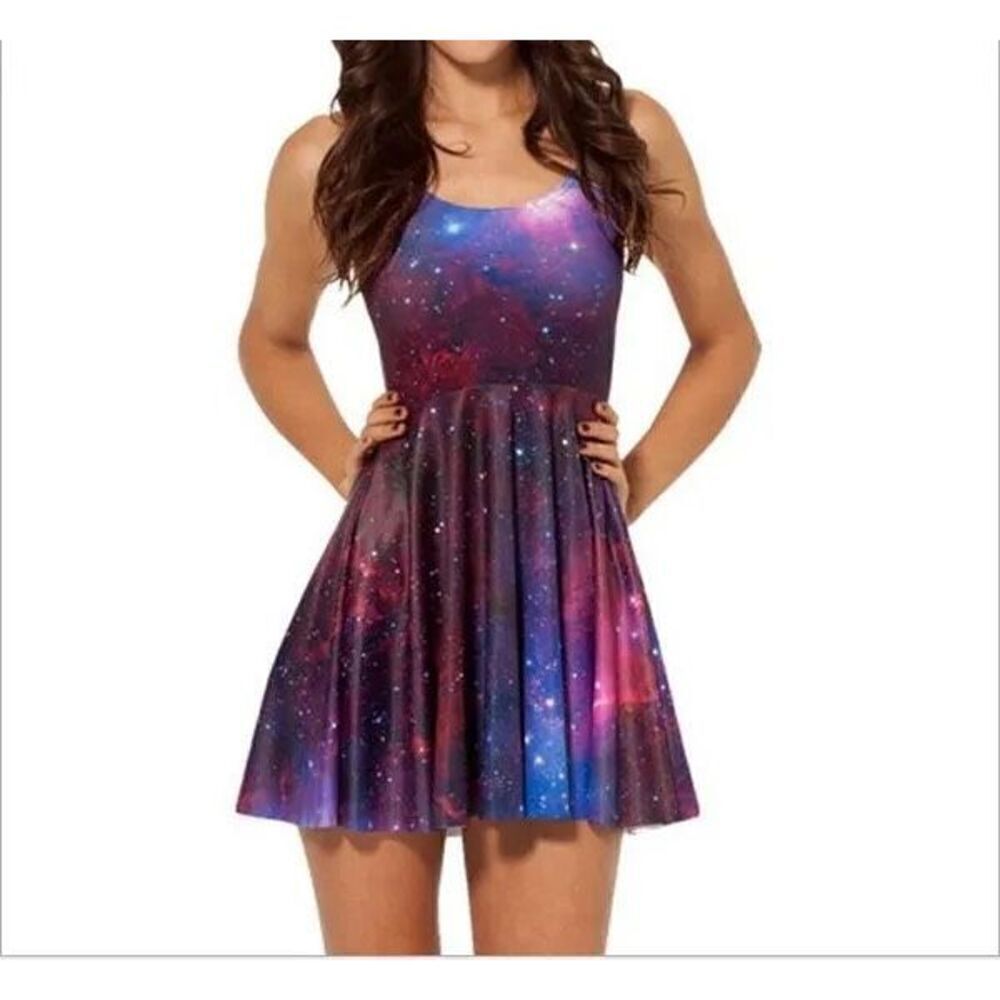 Galaxy dress skater a line size M